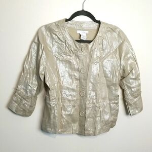 Lucy & Laurel Shimmery Button Coat Large EUC